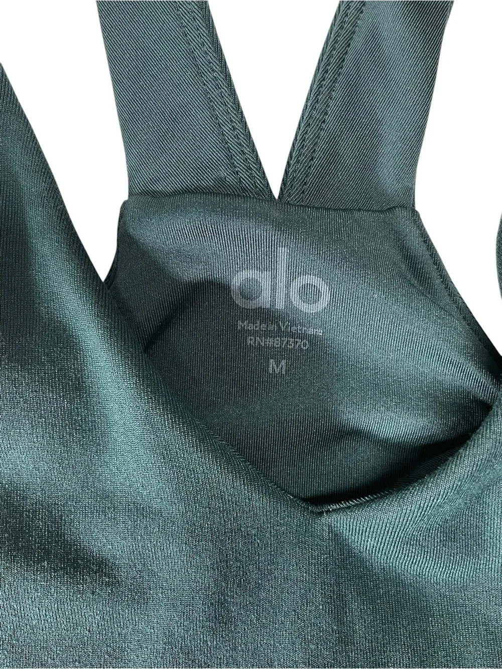 Alo Yoga Airbrush Real Bra Tank - Midnight Green Size Medium